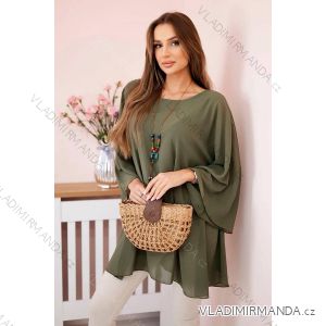 Tunika elegantná netopieria dlhý rukáv dámska (XS/S/M ONE SIZE) TALIANSKA MÓDA IMD25108