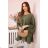 Tunika elegantná netopieria dlhý rukáv dámska (XS/S/M ONE SIZE) TALIANSKA MÓDA IMD25108