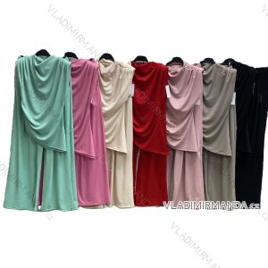 Súprava elegantná blúzka bez rukávov a nohavice dlhé dámske (S/M/L ONE SIZE) TALIANSKA MÓDA IMC25181