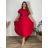 Šaty dlhé elegantní plisované krátky rukáv dámske nadrozmer (54/56/58 ONE SIZE) TALIANSKA MÓDA IM425AMOR
