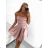 Šaty elegantné spoločenské na ramienka dámske Lolita (XS/S ONE SIZE) TALIANSKA MóDA IM322461/DUR XS/S béžová