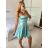 Šaty elegantné spoločenské na ramienka dámske Lolita (XS/S ONE SIZE) TALIANSKA MóDA IM322461/DUR XS/S béžová