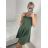 Šaty elegantné spoločenské na ramienka dámske Lolita (XS/S ONE SIZE) TALIANSKA MóDA IM322461/DUR XS/S béžová
