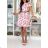 Šaty krátke elegantné letné kvetinové krátky rukáv dámske (XS/S/M ONE SIZE) TALIANSKA MÓDA IMWGB25524