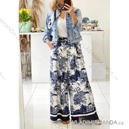 Nohavice dlhé letné dámske (S/M/L ONE SIZE) TALIANSKA MÓDA IMWHP25535
