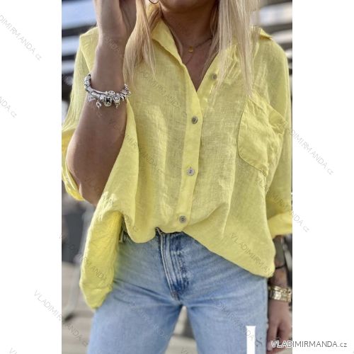 Košeľa klasik 3/4 dlhý rukáv dámska (S/M/L ONE SIZE) TALIANSKA MÓDA IMWAD25547