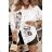 Košeľa predĺžená 3/4 dlhý rukáv dámska (S/M/L ONE SIZE) TALIANSKA MÓDA IMWAD25549