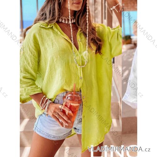 Košeľa klasik 3/4 dlhý rukáv dámska (S/M/L ONE SIZE) TALIANSKA MÓDA IMWAD25550