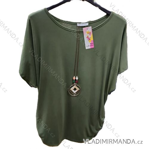 Tunika krátky rukáv dámska nadrozmer (42/44/46 ONE SIZE) TALIANSKA MÓDA IMSM25008
