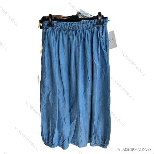 Sukňa riflová stredne dlhá dámska (S/M/L ONE SIZE) TALIANSKA MÓDA IM425261