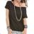 Blúzka krátky rukáv dámska (S/M/L ONE SIZE) TALIANSKA MÓDA IMD25123