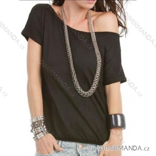 Blúzka krátky rukáv dámska (S/M/L ONE SIZE) TALIANSKA MÓDA IMD25123