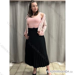 Sukňa dlhá skladaná s opaskom dámska (S/M ONE SIZE) TALIANSKA MÓDA IMPLI245358/DR