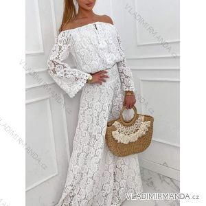 Súprava čipková tunika dlhý rukáv a nohavice dlhé dámske (XS/S/M ONE SIZE) TALIANSKA MÓDA IMWHP25626