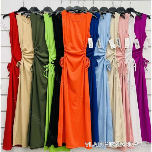 Šaty dlhé elegantné bez rukávov dámske (XS/S/M ONE SIZE) TALIANSKA MÓDA IMWAS25660