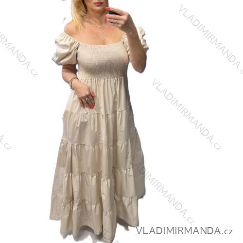 Šaty letné krátky rukáv dámske (S/M/L ONE SIZE) TALIANSKA MÓDA IMWGV25663