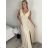 Šaty elegantní společenské dlouhé na ramínka dámské (XS/S/M/L ONE SIZE) ITALSKÁ MÓDA IM322045