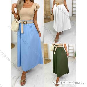 Sukňa dlhá s opaskom dámska (S/M/L ONE SIZE) TALIANSKA MÓDA IMWB2590