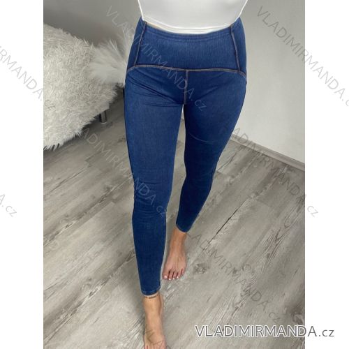 Džegíny dlhé push-up dámske (S-XL) TALIANSKA MÓDA IMM22FD533/DUR tmavo modrá L