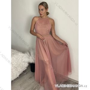 Šaty tilové elegantné bez rukávov dámske (S/M ONE SIZE) TALIANSKA MÓDA IMM22Q52235A
