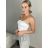 Croptop bez rukávu dámský (S/M ONE SIZE) ITALSKÁ MÓDA IMPMD242765/DUR -   biela -   S / M