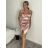 Šaty elegantné saténové spoločenské na ramienka dámske (S/M ONE SIZE) TALIANSKA MÓDA IM322MONICA/DR -   svetlo ružová,   S/M