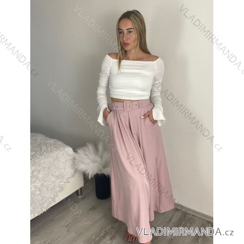 Sukňa dlhá elegantná s opaskom dámska SOFIA (XS/S/M ONE SIZE) TALIANSKA MÓDA IMD25070