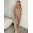 Súprava úpletová sveter s kapucňou a nohavicami dámska (S/M ONE SIZE) TALIANSKA MÓDA IMPMD237076