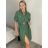 Šaty košeľové s opaskom 3/4 dlhý rukáv dámske (XS/S/M ONE SIZE) TALIANSKA MÓDA IMD25102