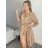 Šaty košeľové s opaskom 3/4 dlhý rukáv dámske MILANO (XS/S/M ONE SIZE) TALIANSKA MÓDA IMD25102/DUR S / M zelená khaki