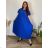 Šaty dlhé elegantní plisované krátky rukáv dámske nadrozmer (54/56/58 ONE SIZE) TALIANSKA MÓDA IM425AMOR/DR 54/56/58 červená