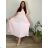 Šaty dlhé elegantní plisované krátky rukáv dámske nadrozmer (54/56/58 ONE SIZE) TALIANSKA MÓDA IM425AMOR/DR 54/56/58 červená
