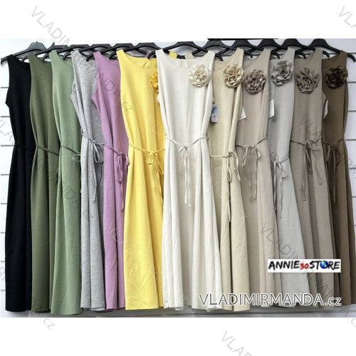 Šaty dlhé elegantné bez rukávov dámske (S/M/L ONE SIZE) TALIANSKA MÓDA IMWAD25736