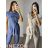 Overal dlhý košeľový krátky rukáv dámsky (S/M/L ONE SIZE) TALIANSKA MÓDA IMWAD25746