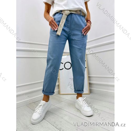 Nohavice dlhé s opaskom dámske (S/M/L ONE SIZE) TALIANSKA MÓDA IMWAD25752