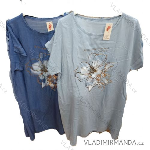 Tunika krátky rukáv dámska nadrozmer (42/44/46 ONE SIZE) TALIANSKA MÓDA IMSM25036