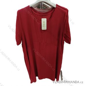Šaty voľnočasové letné krátky rukáv dámske nadrozmer (42/44/46 ONE SIZE) TALIANSKA MÓDA IM725003
