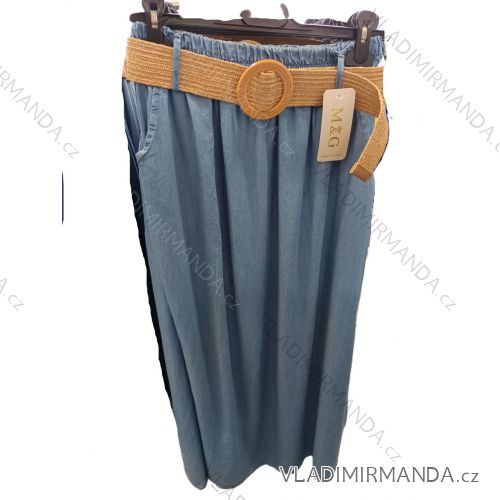 Sukňa dlhá riflová dámska (S/M/L ONE SIZE) TALIANSKA MÓDA IM725009