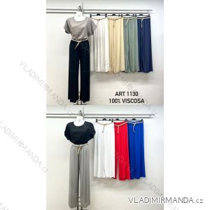 Nohavice dlhé letné s opaskom dámske nadrozmer (42/44/46 ONE SIZE) IMPSM251130