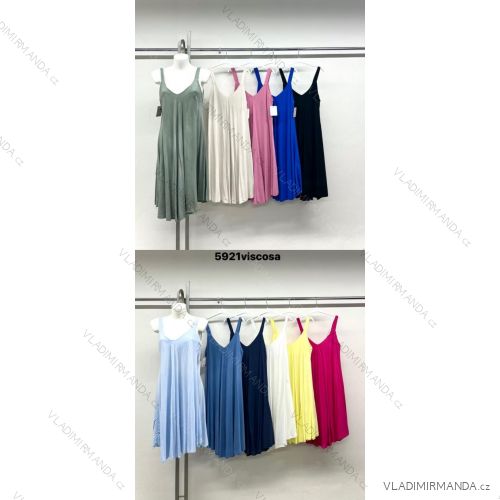 Šaty voľnočasové letné na ramienka dámske nadrozmer (42/44/46 ONE SIZE) IMPSM255921