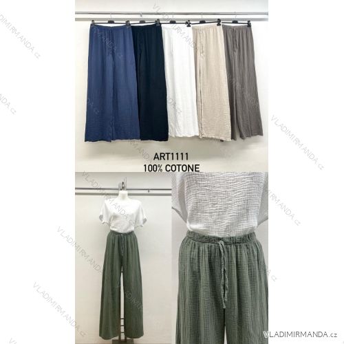 Nohavice dlhé letné mušelín dámske nadrozmer (42/44/46 ONE SIZE) IMPSM251111