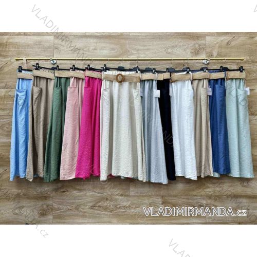 Sukňa dlhá s vreckami a opaskom dámska (S/M/L ONE SIZE) TALIANSKA MÓDA IMWBL25784