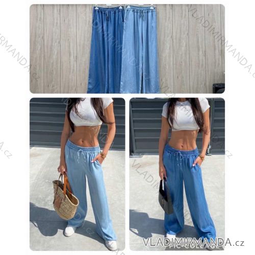 Nohavice dlhé letné riflové dámske (S/M/L ONE SIZE) TALIANSKA MÓDA IMWBL25792