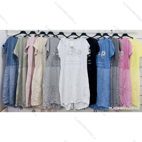 Šaty dlhé krátky rukáv dámske (S/M/L ONE SIZE) TALIANSKA MÓDA IMWCP25807