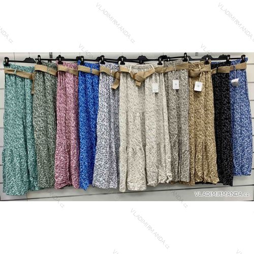 Sukňa dlhá s opaskom dámska (S/M/L ONE SIZE) TALIANSKA MÓDA IMWCP25826