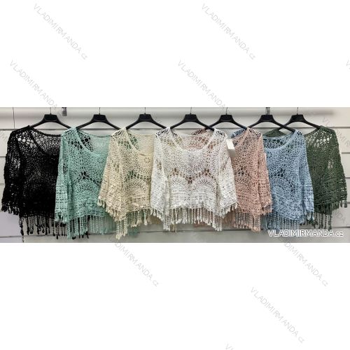 Tunika krajová dlhý rukáv dámska (S/M/L ONE SIZE) TALIANSKA MÓDA IMWCP25827