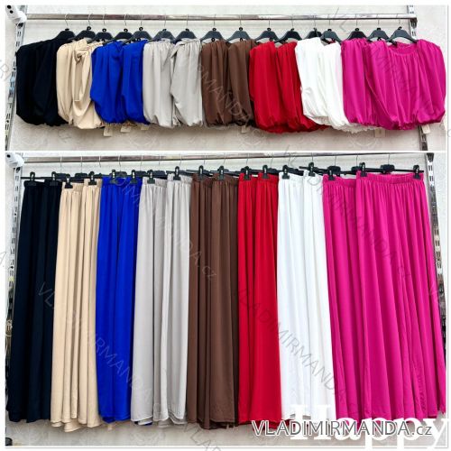 Súprava tunika bez rukávov a nohavice dlhé dámske (S/M/L ONE SIZE) TALIANSKA MÓDA IMWHP25755