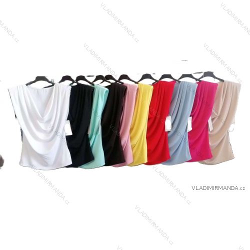 Blúzka elegantná bez rukávov dámska (XS/S/M ONE SIZE) TALIANSKA MÓDA IMM25M1106