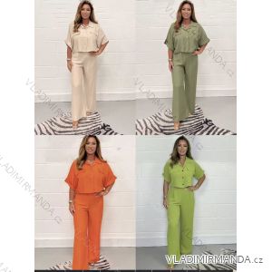 Košeľa krátky rukáv dámska (S/M/L ONE SIZE) TALIANSKA MÓDA IMM25M12355