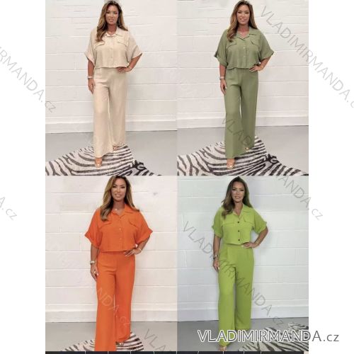 Košeľa krátky rukáv dámska (S/M/L ONE SIZE) TALIANSKA MÓDA IMM25M12355